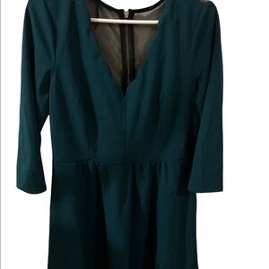 B. Darlin Teal Green Dress with Black Lace.